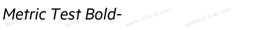 Metric Test Bold字体转换